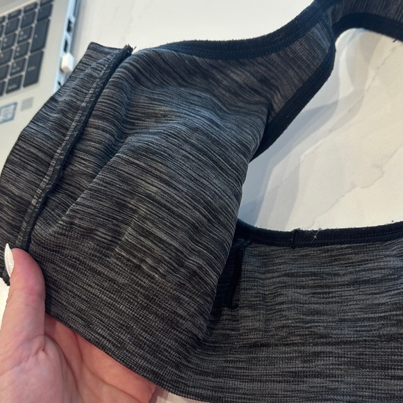 Jockey Women's Charcoal and Black Sports Bra - Picture 6 of 6